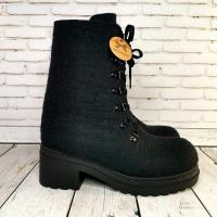 Женские ботинки валяные "Бергшаф",Black rose 35